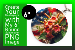 Bright Circle Design for Sublimation , USA Flag Product Image 1