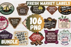 Fresh Market Vintage Labels bundle 106 Sublimation PNG Product Image 1