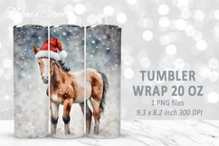 Christmas horse tumbler | Winter Horse Tumbler Sublimation Product Image 7