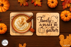 Thanksgiving Coasters SVG Bundle | Drink Coaster | SVG Product Image 16