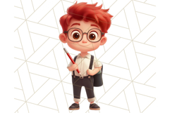 Boy Teacher Clipart, Classroom PNG, Cute School Teacher Art Product Image 11