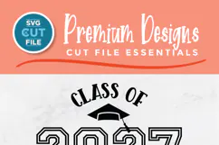 Class of 2027 svg, cute 2027 grad svg, 2027 graduate senior Product Image 2