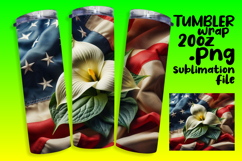 Sublimation Artwork for 20oz Tumblers , USA Flag Product Image 1