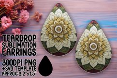 Elegant Teardrop Sublimation Design Art , Mandala Product Image 1