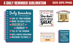 Daily Reminder Sublimation PNG Product Image 1