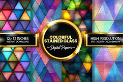 Colorful Stained GlassDigital Papers - 04 variations Product Image 1