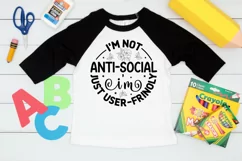 I'm Not Anti-Social SVG, Anti Social SVG Design Product Image 2