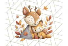 Woodland Autumn Critters PNG Clipart, Cute Fall Animals Product Image 4
