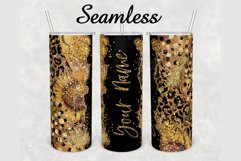 Leopard Print Glitter Agate 20oz sublimation design tumbler Product Image 1