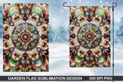 Flowers Garden Flag Sublimation| Flower Garden Flag PNG Product Image 1