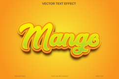Mango Text Effect 3D Vector EPS Editable File Product Image 1