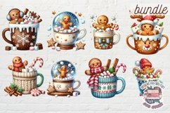 Christmas Gingerbread Mans bundle 61 PNG Sublimation Coffee Product Image 3