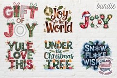 Christmas Clipart Quotes BUNDLE 64 PNG festive Holiday Product Image 6