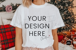 White Christmas Shirt Mockup Product Image 1
