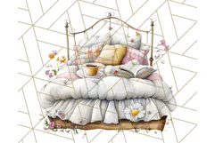 Warm & Fuzzy Mornings PNG Clipart, Cozy Animal Art Download Product Image 4