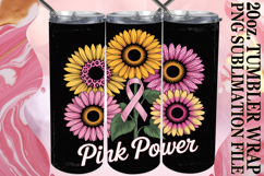 Joyful nights 20oz tumbler wrap, Breast Cancer Product Image 1