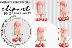 Whimsical Summer Ice Cream Clipart Png Product Image 1