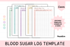 Editable Blood Sugar Log Canva Template 4 Product Image 1