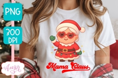 Cute Mama Claus PNG sublimation, Cute Christmas PNG Product Image 3