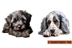 Cute Sleeping Dogs Clipart, Sleeping Dogs Vector Product Image 1