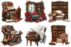 Christmas Reading Nook Clipart Product Image 3