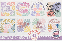 Motivation Quotes Sublimation Bundle 43 PNG Self Love Product Image 1