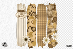 Coffee &amp; Bees Brush Stroke Clipart Product Image 1