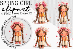 Whimsical Bunny Easter Clipart, Watercolor Easter Bunny PNG Product Image 1