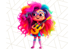 Cute Girl Clipart PNG, Playful Character Illustration Product Image 4