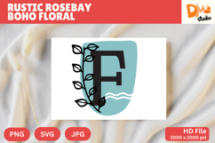 Rustic Rosebay Boho Floral Monogram Product Image 1