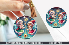 Christmas Keychain Sublimation - Christmas Keychain PNG Product Image 1