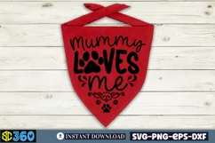 Mummy loves me SVG, Halloween Dog Bandana SVG Product Image 3