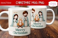 Christmas nativity mug wrap PNG for sublimation 11oz 15oz Product Image 3