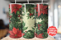 Christmas Flowers Tumbler | Christmas Tumbler Wrap Product Image 1
