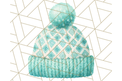 Watercolor Winter Hats and Scarves Clipart PNG Product Image 4