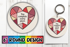 Unique Round Ornaments Design PNG, Heart Quote Product Image 1