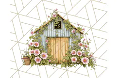 Vintage Cottagecore Barn PNG Clipart, Farmhouse Style Product Image 4