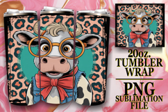 Gentle smiles 20oz tumbler wrap, Cute Cow Product Image 1