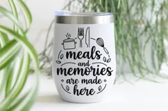 Meals And Memories Are Made Here svg, Farmhouse Kitchen Svg. Product Image 7