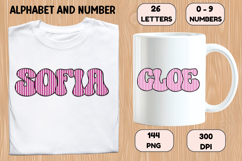 Stripes Alphabet Letters &amp; Numbers Clipart PNG 300DI Product Image 6