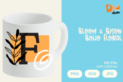 Bloom &amp; Bison Boho Floral Monogram Product Image 1