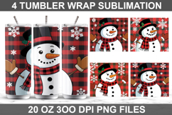 Christmas snowman Tumbler Sublimation ,20 oz Tumbler Wrap Product Image 1