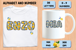 Mediterranean Lemon Alphabet PNG Summer Letters 300 DPI Product Image 6