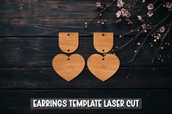 SUPER 50 Valentine Heart Template earrings SVG I Laser Cut Product Image 3