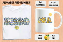 Mediterranean Lemon Alphabet PNG Summer Letters 300 DPI Product Image 6