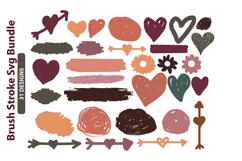 1050 Brush Stroke the Mega Svg Designs Bundle, Keychain Svg Product Image 5