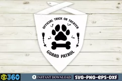 Official trick or treater guard patrol SVG, Halloween Dog Product Image 3