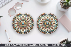 Car Coaster Sublimation| Valentine Coaster PNG Product Image 1