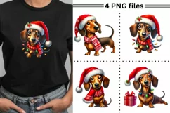 Dachshund Christmas Png, Cute Pet Sublimation Graphics Product Image 7