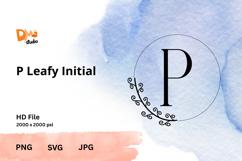 Leafy Initial Monogram - Nature Inspired Letters Product Image 1